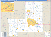 Waterloo-Cedar Falls Metro Area Wall Map Basic Style